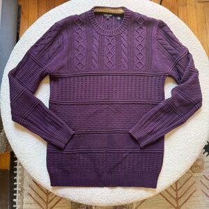 Ted Baker Deep Purple Textured Mens Sweater